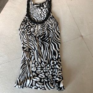 INC zebra print top